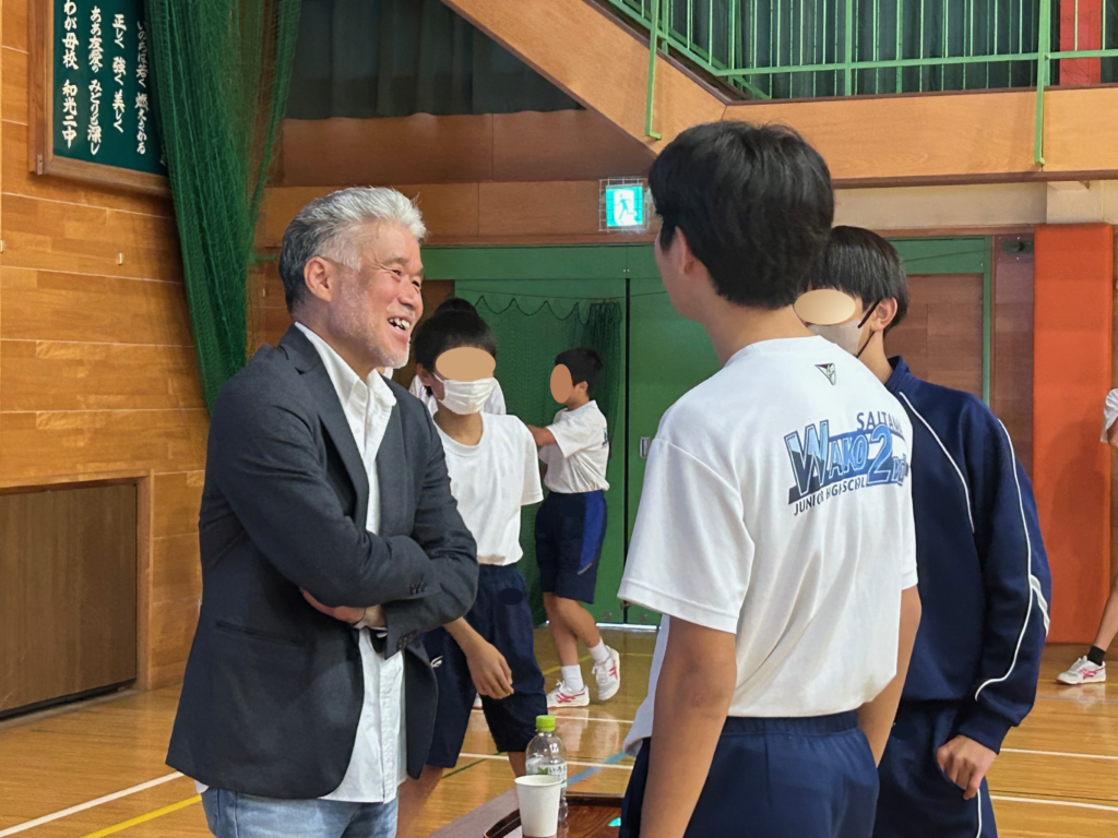 埼玉県和光市立第二中学校対話会での懇親会