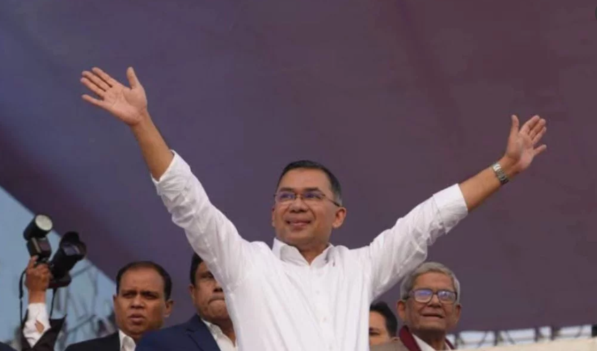 総選挙勝利後のBNP党タリク・ラフマン党首